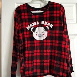 Mama Bear Christmas Pajamas Top & Bottom